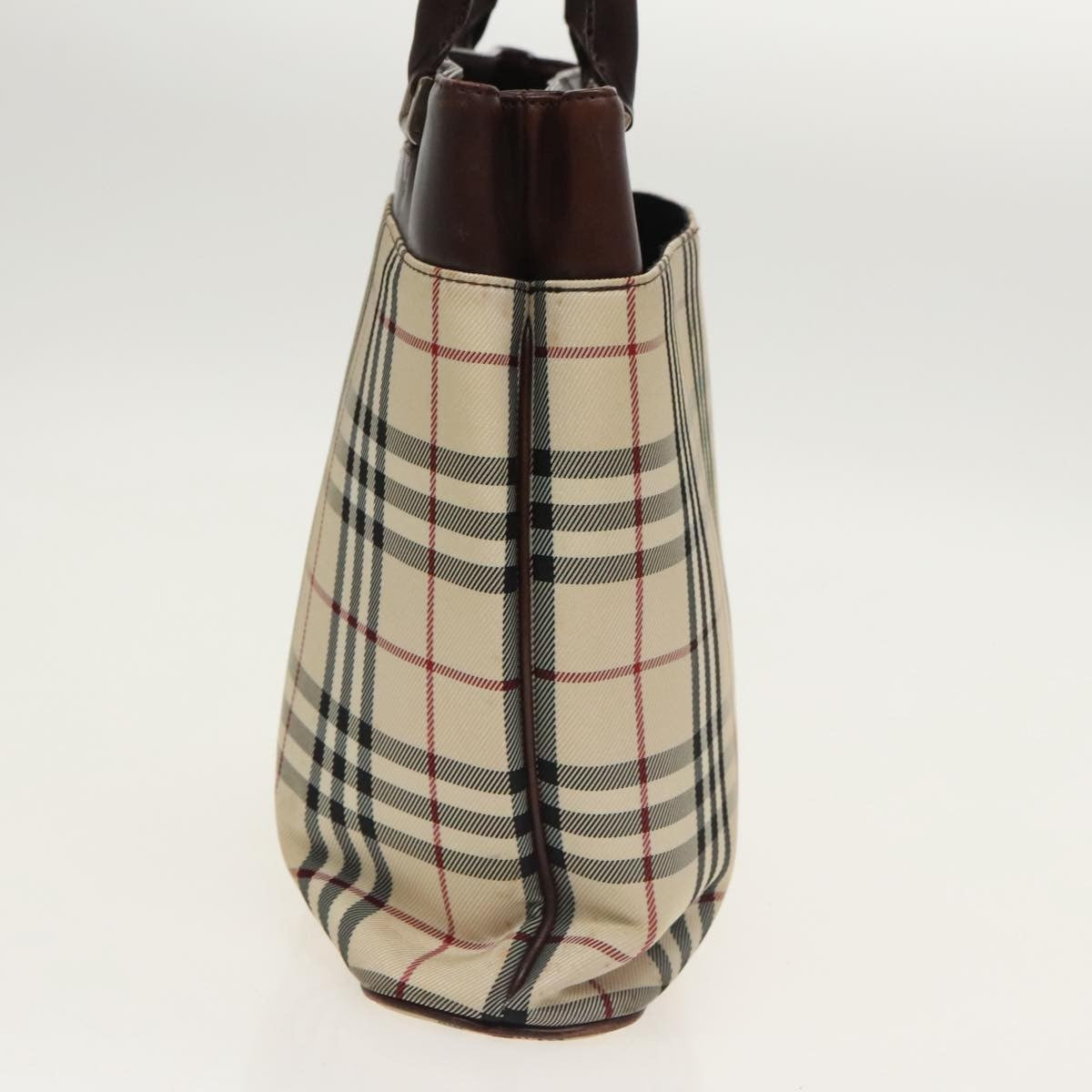 Burberry Nova Check Tote Canvas And Leather Beige Canvas Tote Bag Bag (Pre-Owned)