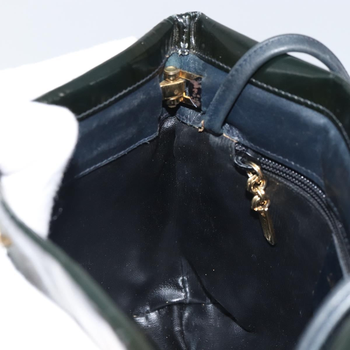 Salvatore Ferragamo Vintage Shoulder Bag Leather Black Leather Shoulder Bag Bag (Pre-Owned)