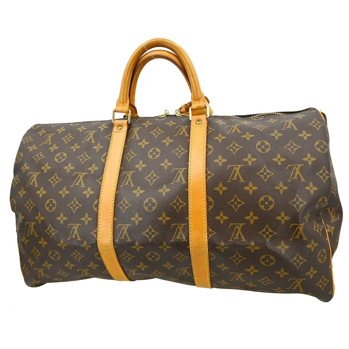 Louis Vuitton Keepall Bag Monogram Canvas Brown Canvas Travel Bag Bag (Pre-Owned)