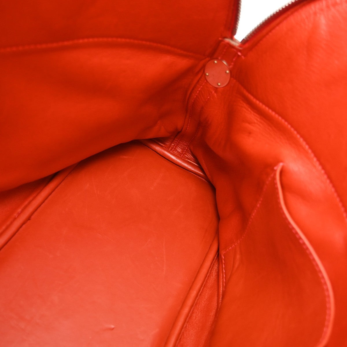 Hermes Bolide Bag Ardennes Red Leather Handbag (Pre-Owned)
