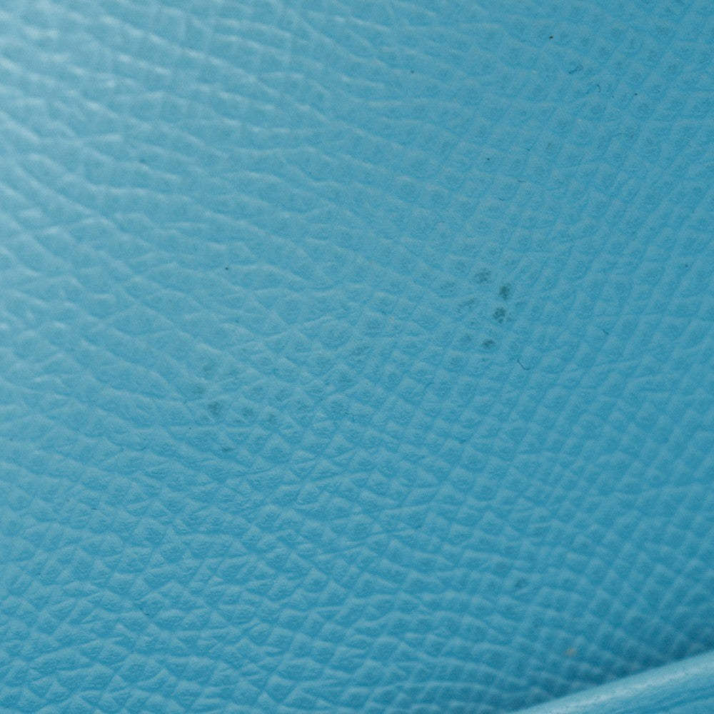 Hermes Bearn Wallet Epsom Blue Leather Wallets Accessory (Pre-Owned)