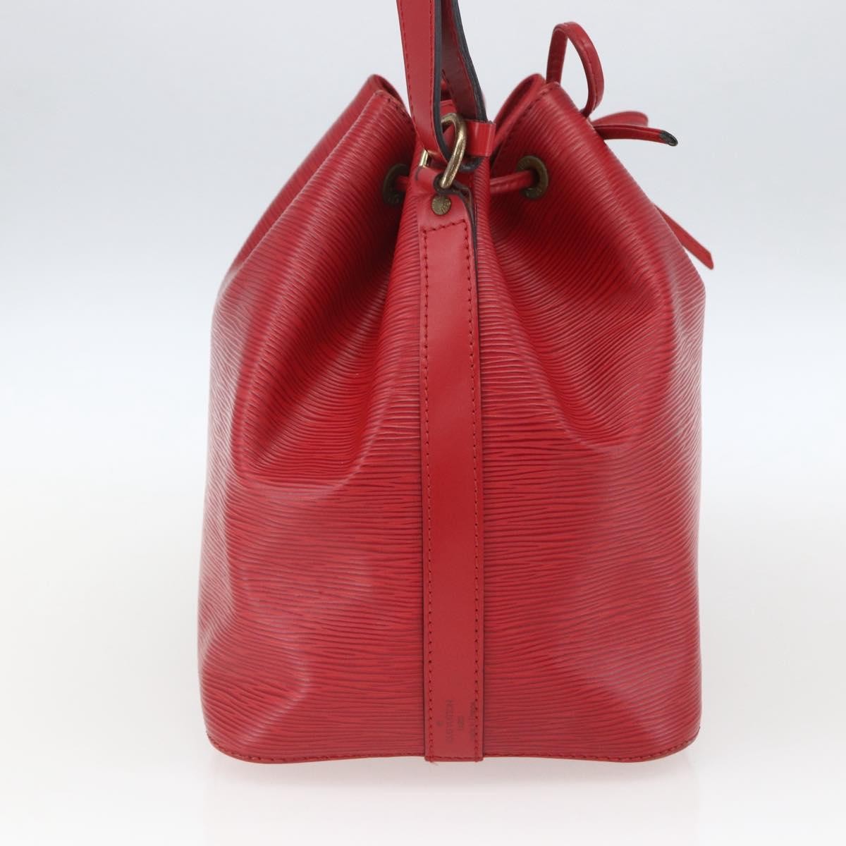 Louis Vuitton Petit Noe Handbag Epi Leather Red Leather Shoulder Bag Bag (Pre-Owned)
