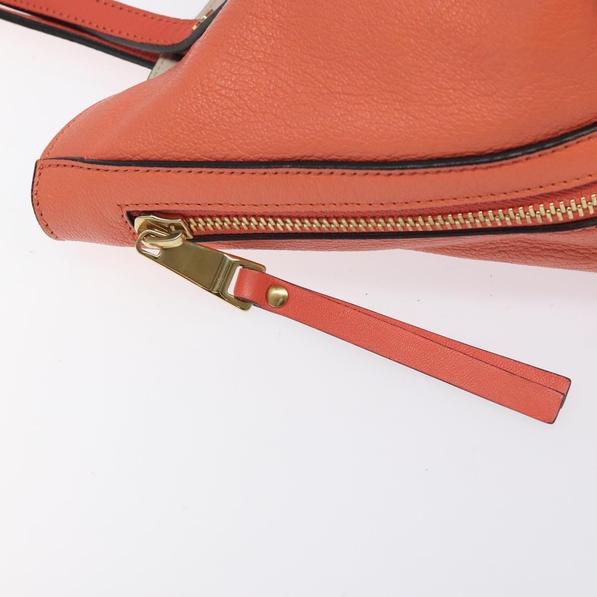Chloe Dilan Tote Leather Orange Leather Bag (Pre-Owned)