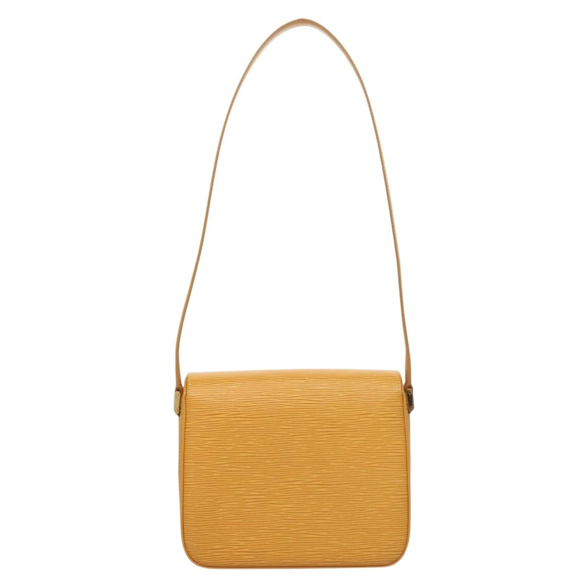 Louis Vuitton Buci Handbag Epi Leather Yellow Leather Shoulder Bag Bag (Pre-Owned)