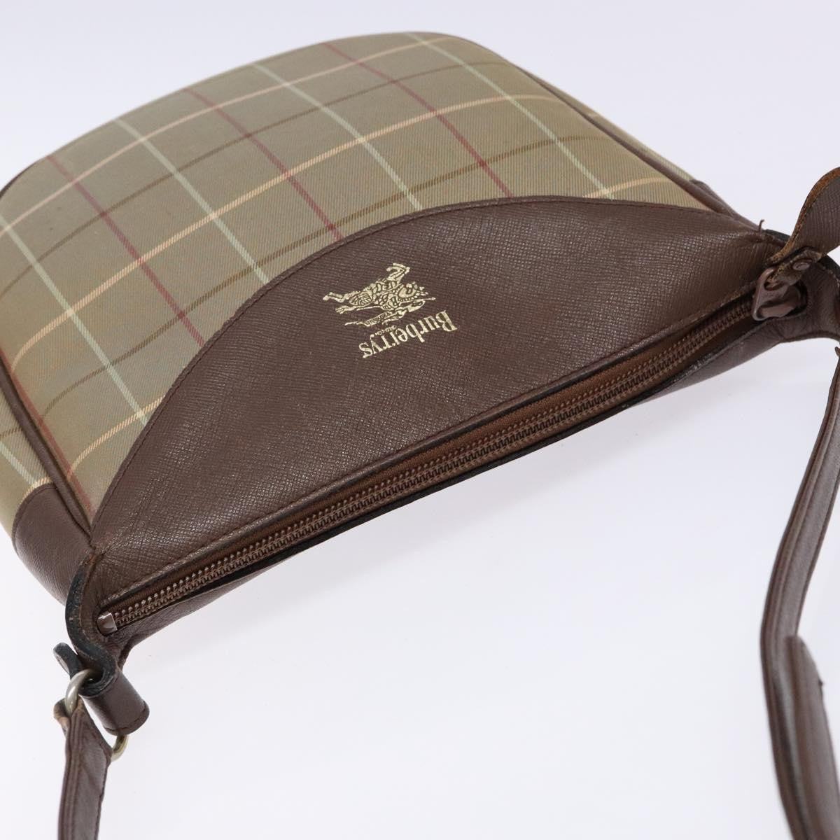 Burberry Nova Check Shoulder Bag Canvas Beige Canvas Shoulder Bag Bag (Pre-Owned)