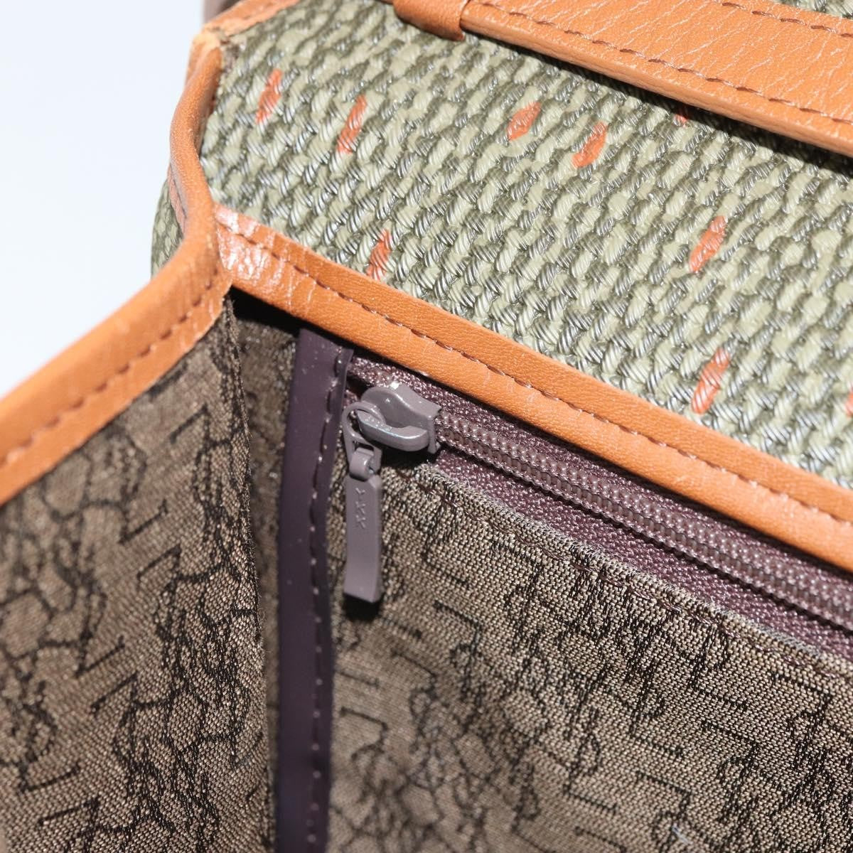 Saint Laurent Vintage Shoulder Bag Canvas Green Pvc Shoulder Bag Bag (Pre-Owned)