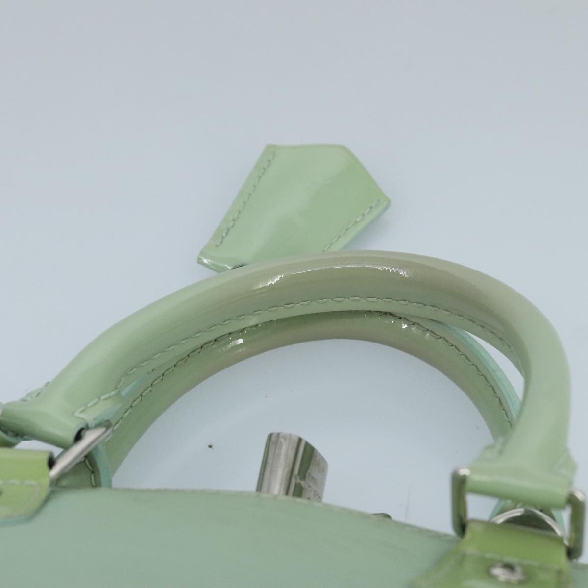 Louis Vuitton Alma Handbag Electric Epi Leather Green Patent_Leather Handbag (Pre-Owned)