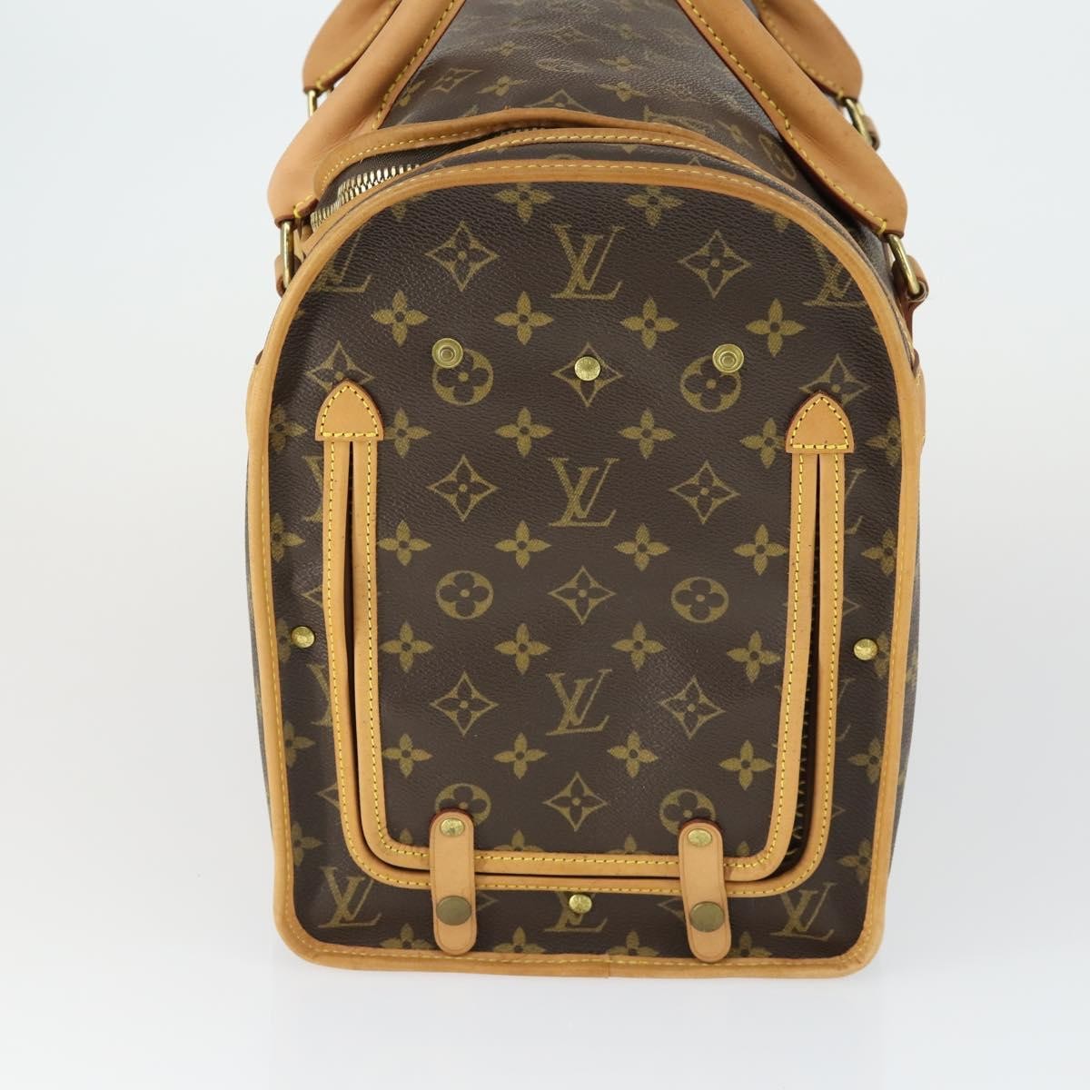Louis Vuitton Dog Carrier Bag Monogram Canvas Brown Canvas Travel Bag Bag (Pre-Owned)