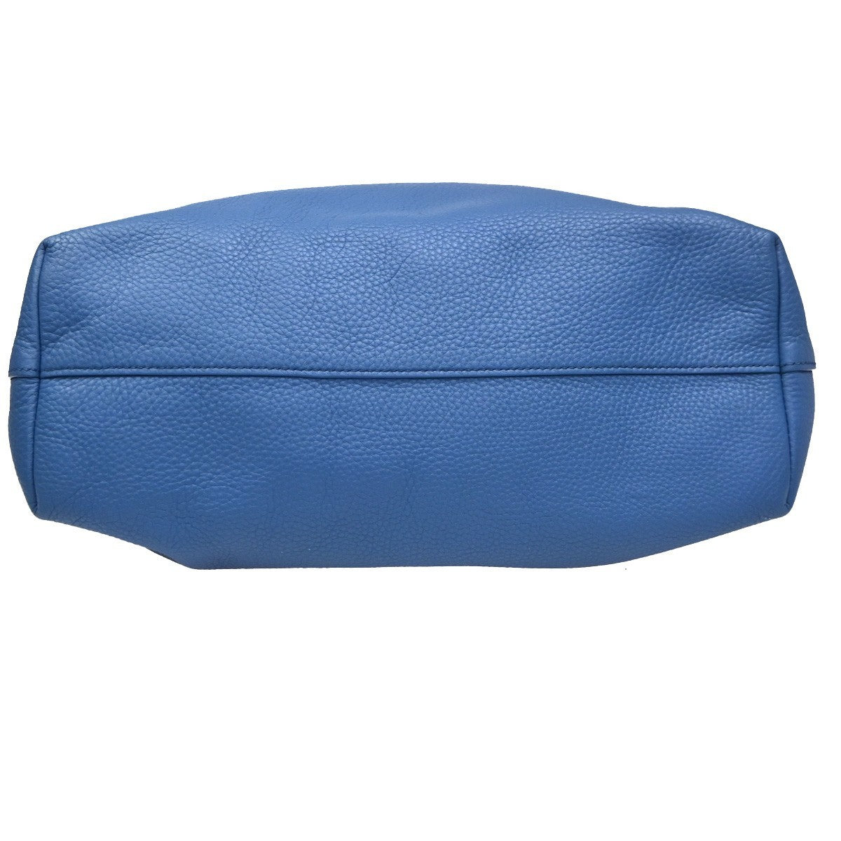 Prada Convertible Shopper Tote Vitello Daino Blue Leather Tote Bag Bag (Pre-Owned)
