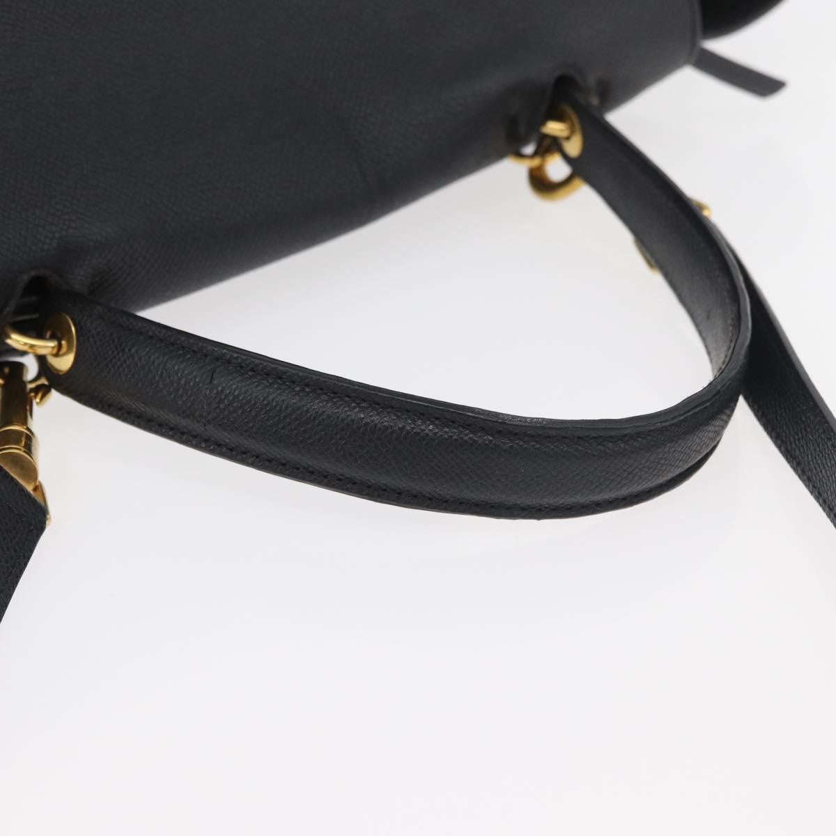 Celine Belt Bag Textured Leather Black Leather Handbag (Pre-Owned)