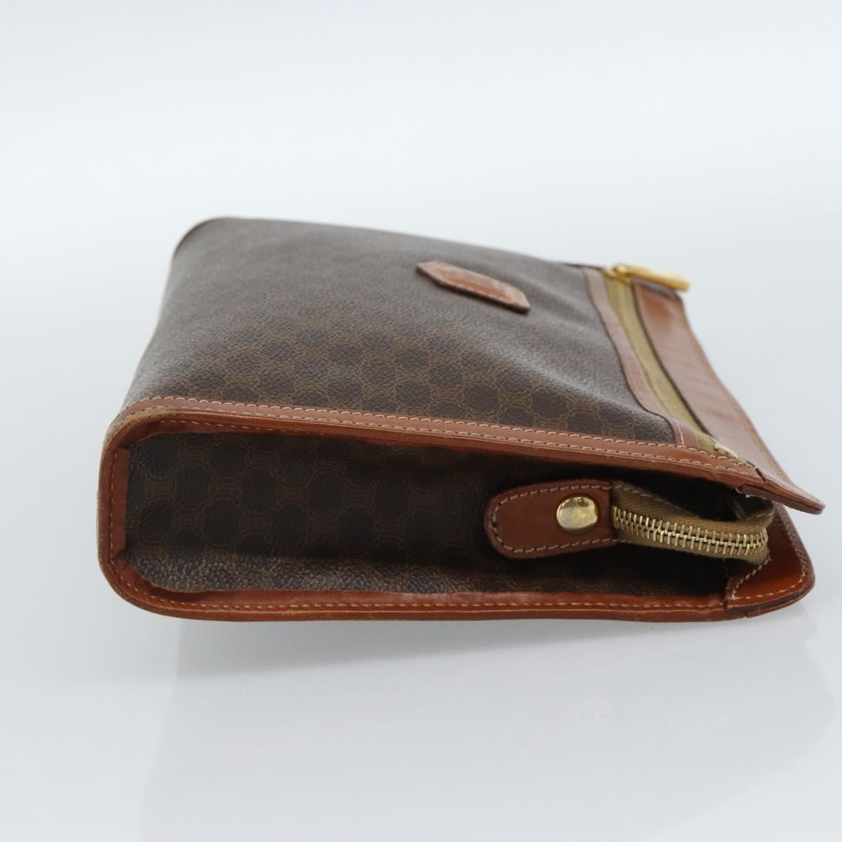 Celine Macadam Pochette Canvas Brown Canvas Clutche & Pouche Bag (Pre-Owned)