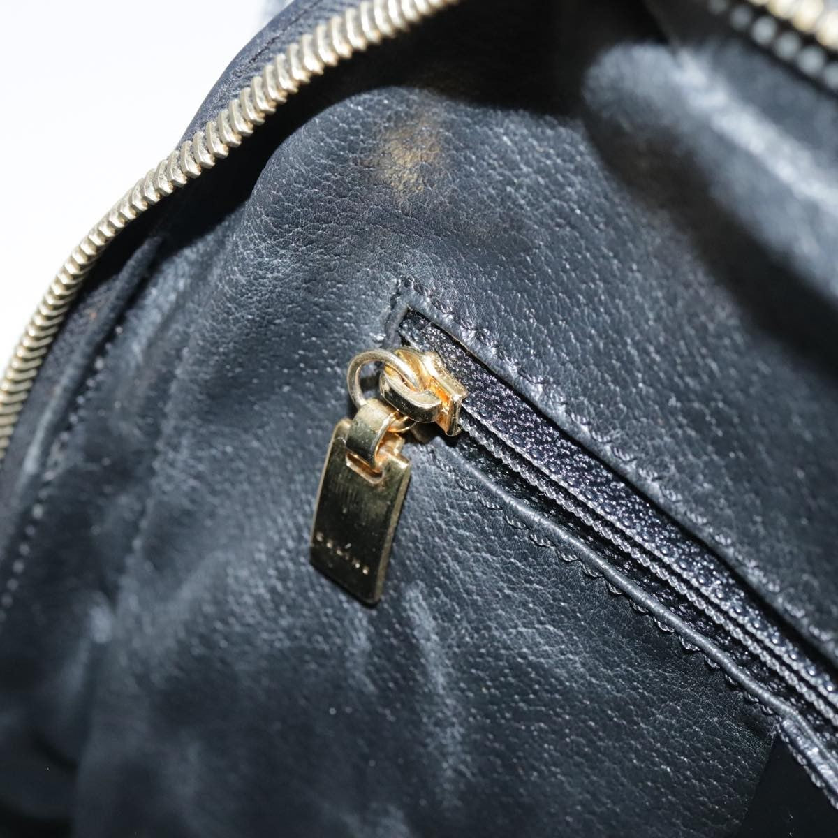 Celine Vintage Macadam Backpack Canvas And Leather Black Canvas Backpack Bag (Pre-Owned)