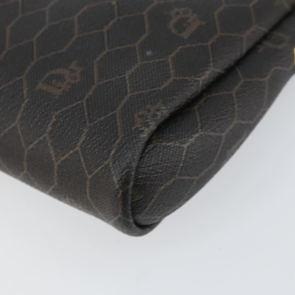 Christian Dior Vintage Honeycomb Chain Canvas Black Canvas Shoulder Bag Bag (Pre-Owned)