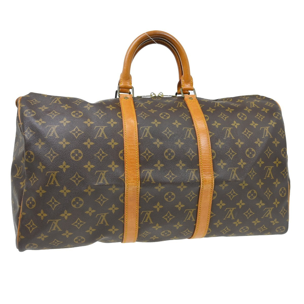 Louis Vuitton Keepall Bag Monogram Canvas Brown Canvas Travel Bag Bag (Pre-Owned)