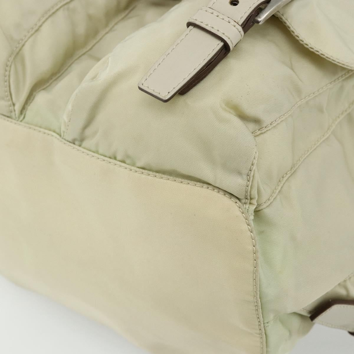 Prada Sac À Dos Re-Nylon Nylon Beige Nylon Backpack Bag (Pre-Owned)