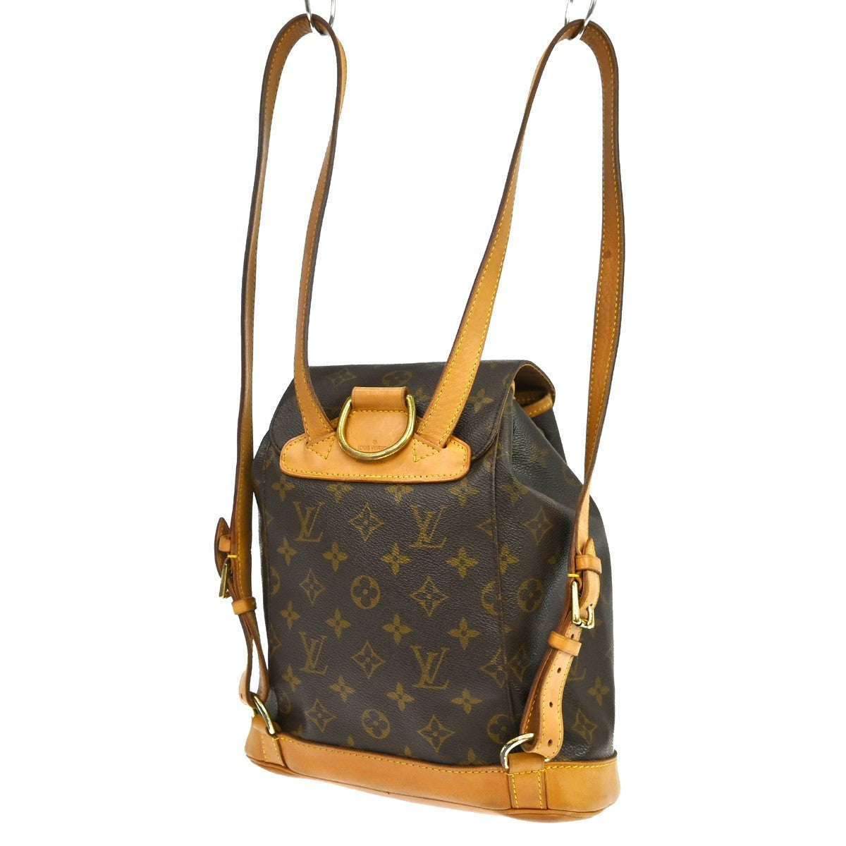 Louis Vuitton Montsouris Backpack Monogram Canvas Brown Canvas Backpack Bag (Pre-Owned)