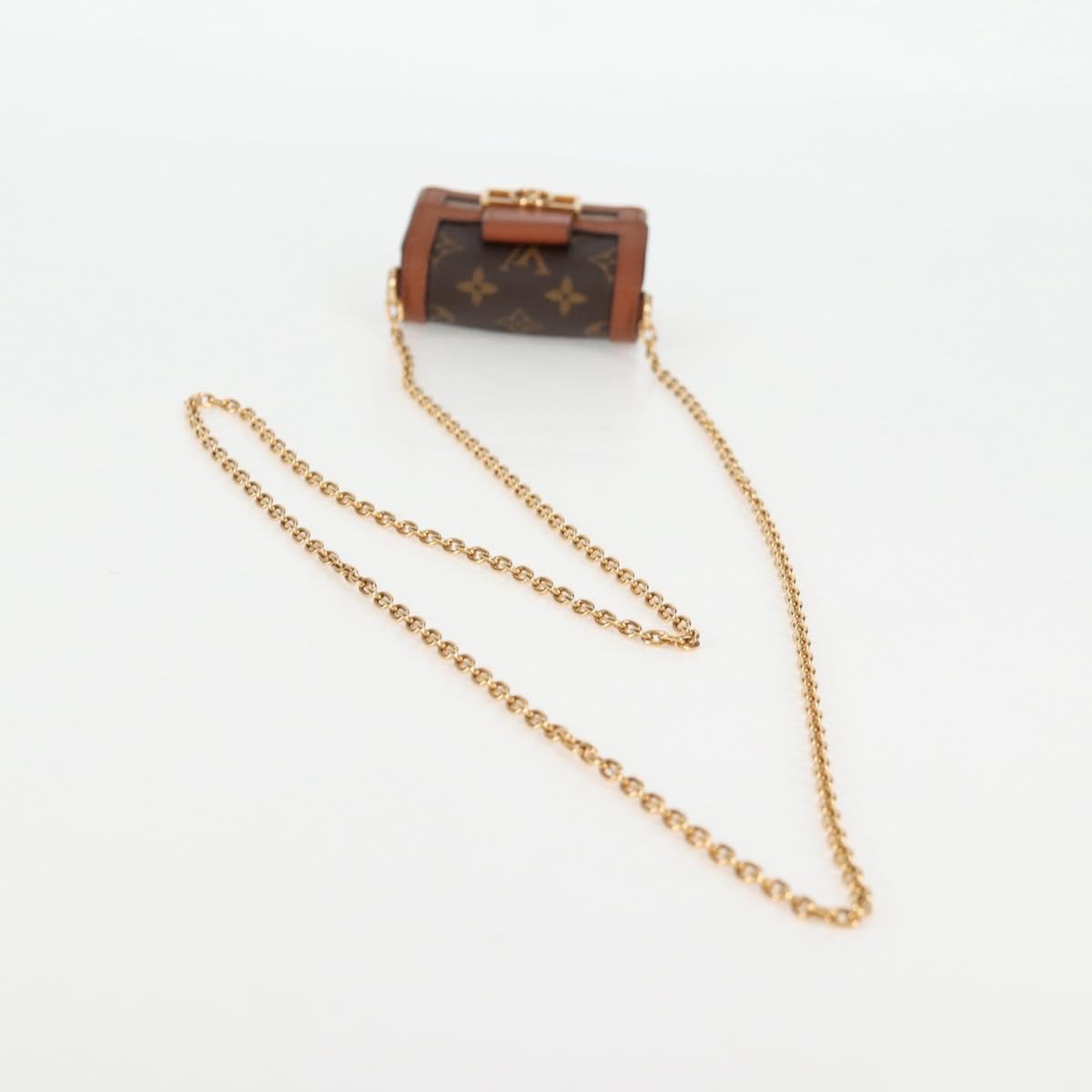 Louis Vuitton Dauphine Chain Wallet Reverse Monogram Canvas Brown Canvas Bag (Pre-Owned)