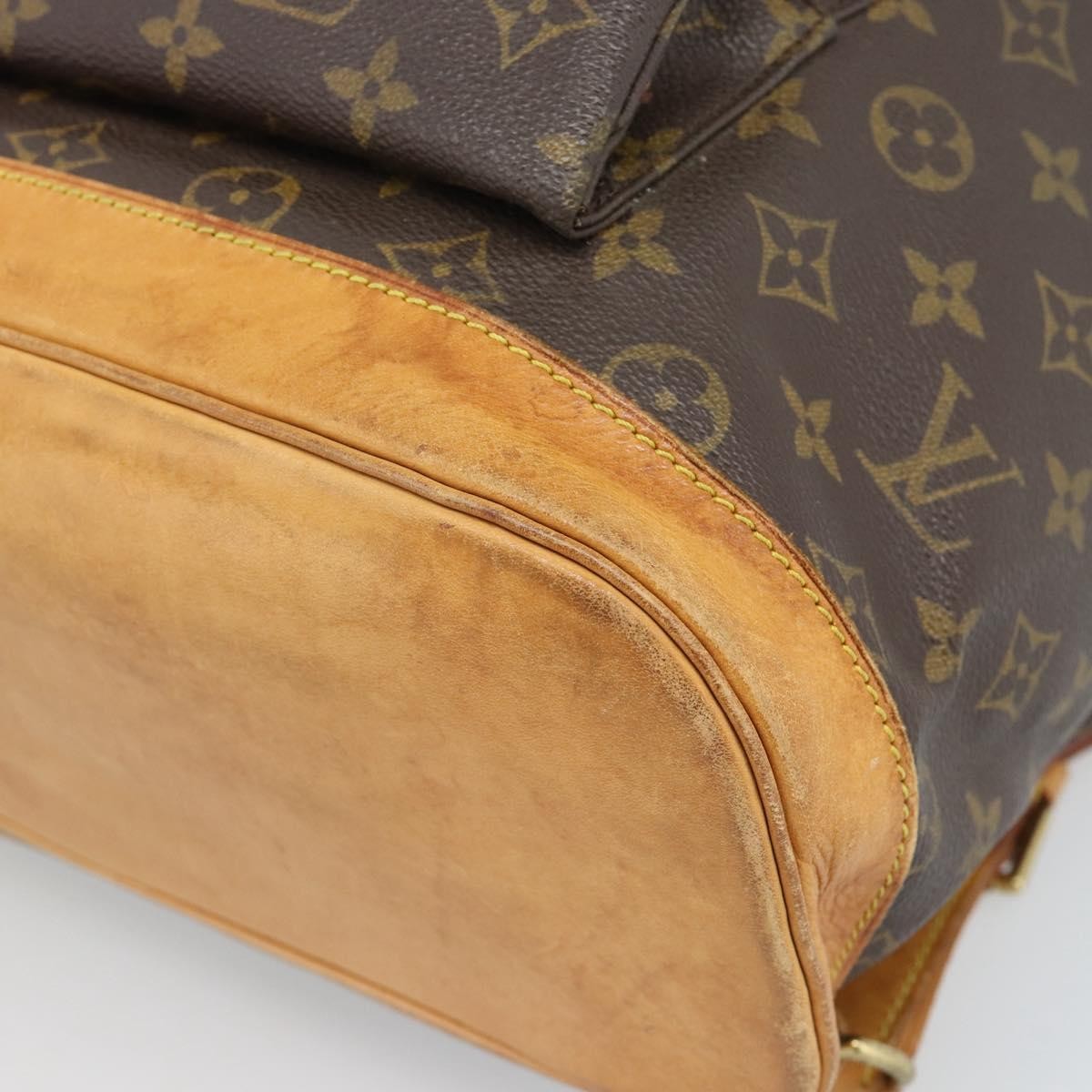 Louis Vuitton Vintage Montsouris Backpack Monogram Canvas Brown Canvas Backpack Bag (Pre-Owned)