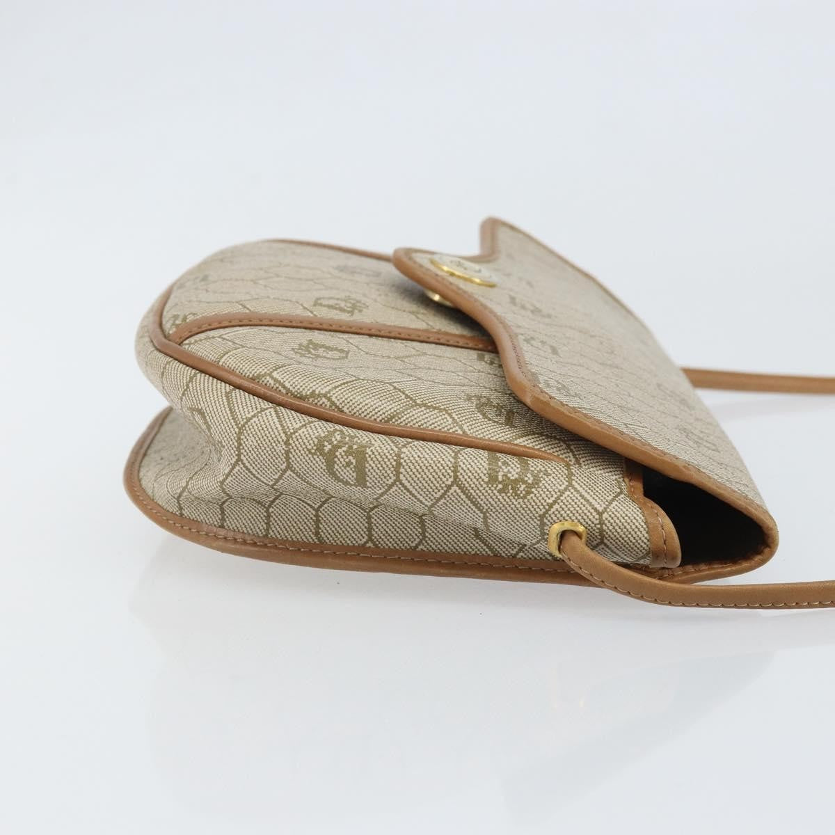Christian Dior Vintage Honeycomb Shoulder Bag Canvas Beige Canvas Shoulder Bag Bag (Pre-Owned)