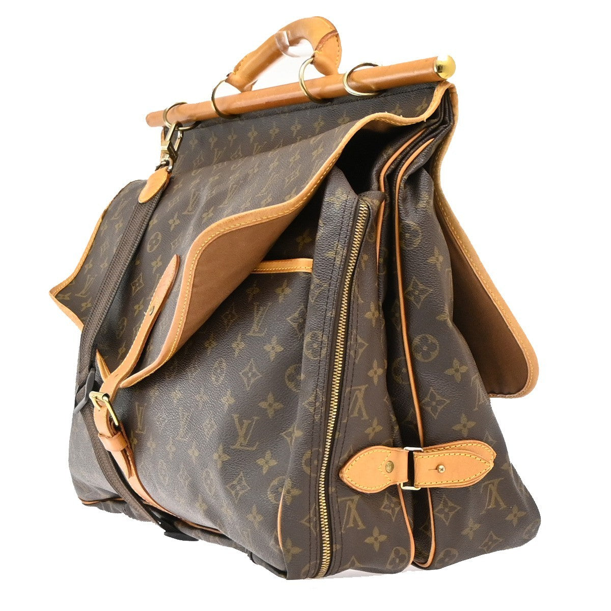 Louis Vuitton Sac Chasse Hunting Bag Monogram Canvas Brown Canvas Travel Bag Bag (Pre-Owned)