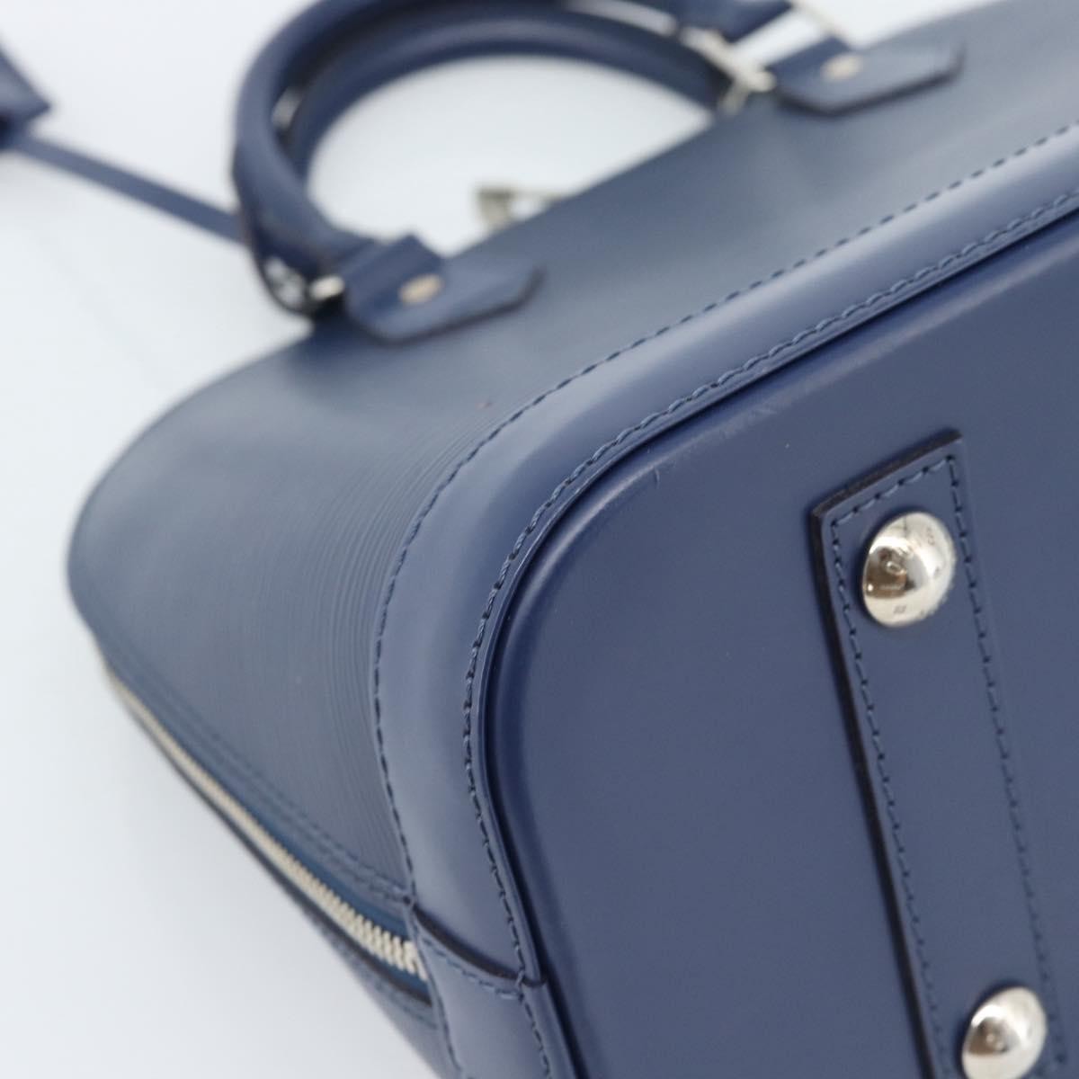 Louis Vuitton Alma Handbag Epi Leather Blue Leather Handbag (Pre-Owned)
