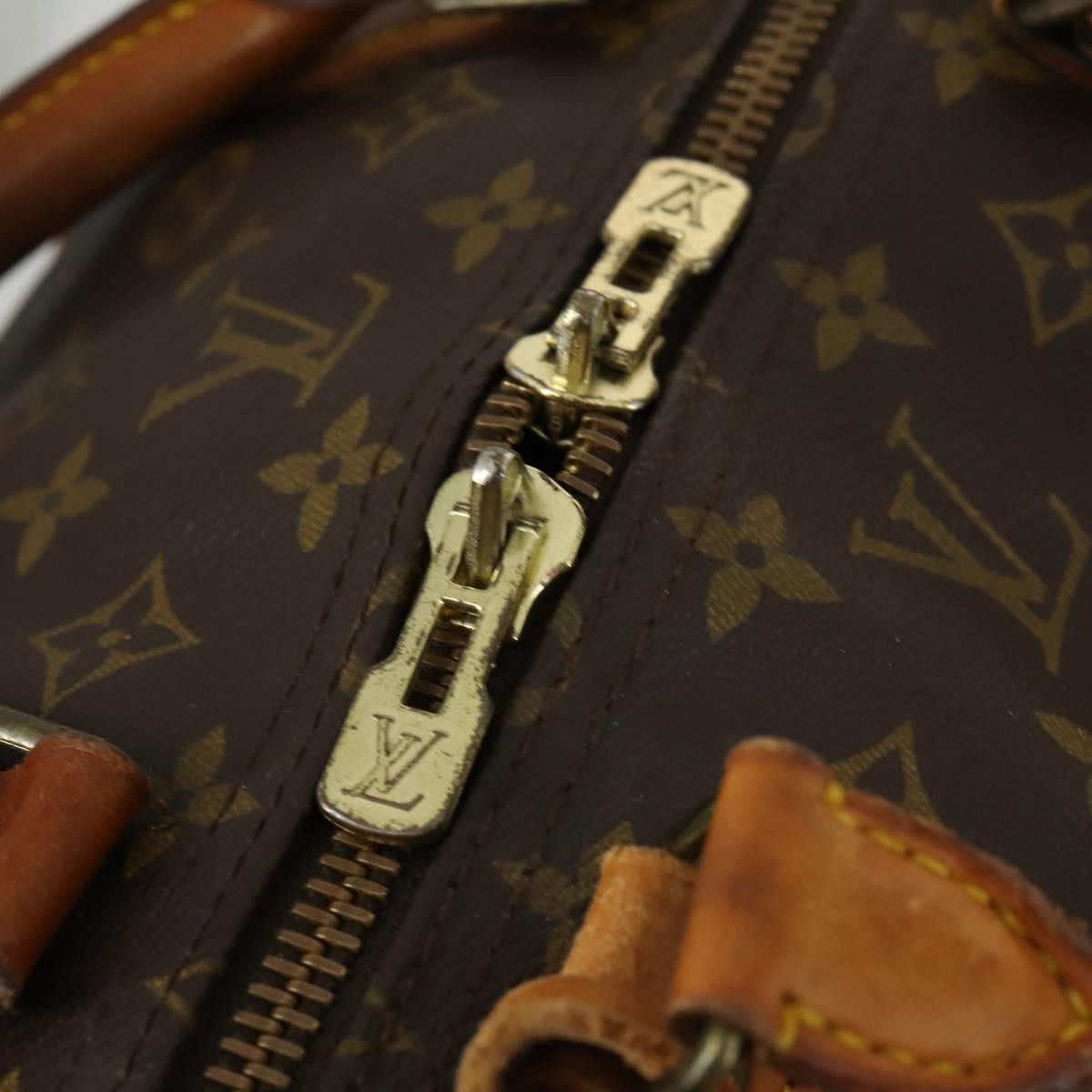 Louis Vuitton Keepall Bandouliere Bag Monogram Canvas Brown Canvas Travel Bag Bag (Pre-Owned)