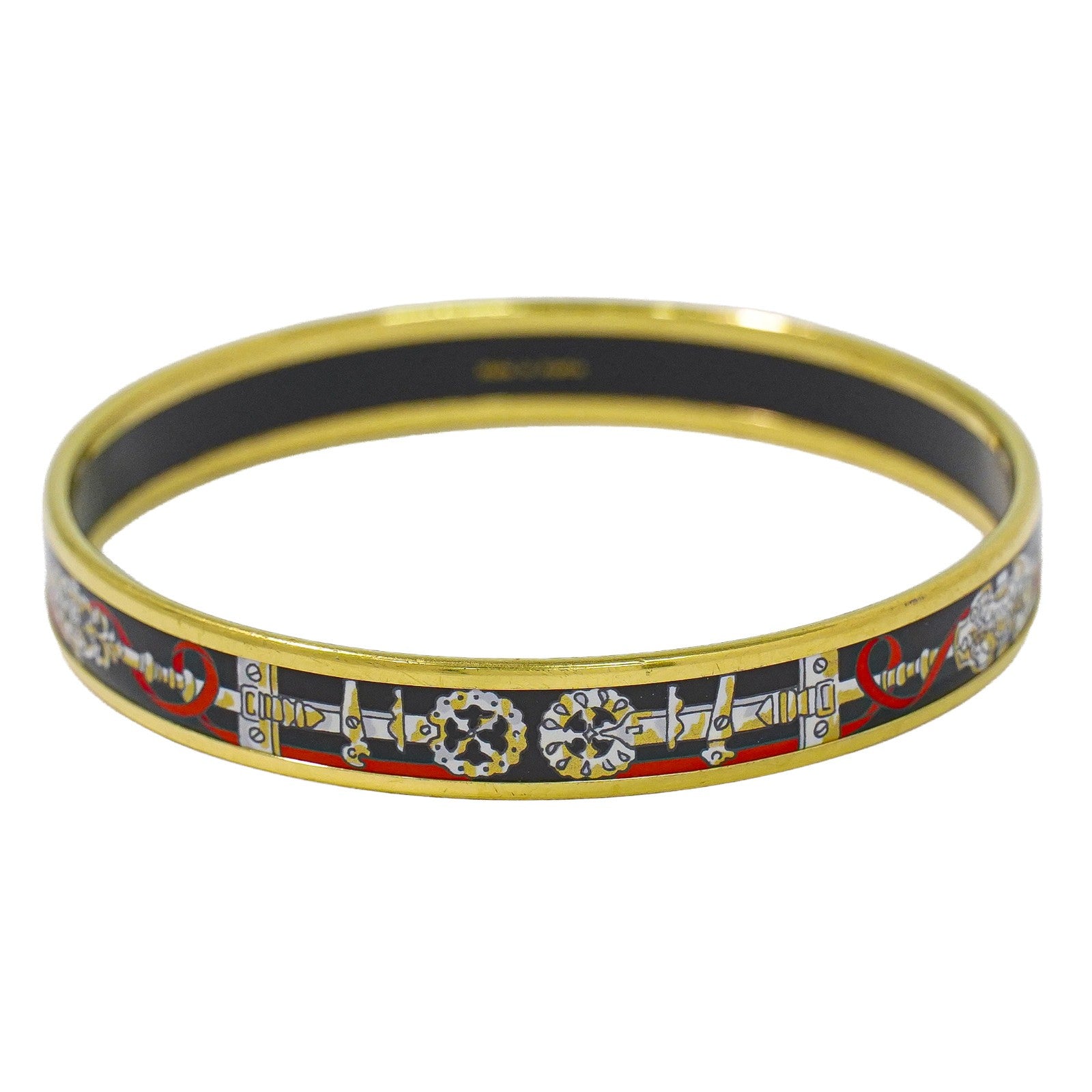 Hermes Enamel Bracelet Metal And Enamel Multicolour Gold_Plated Bracelet Jewelry (Pre-Owned)