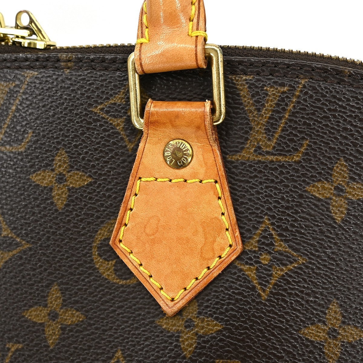 Louis Vuitton Alma Handbag Monogram Canvas Brown Canvas Handbag (Pre-Owned)