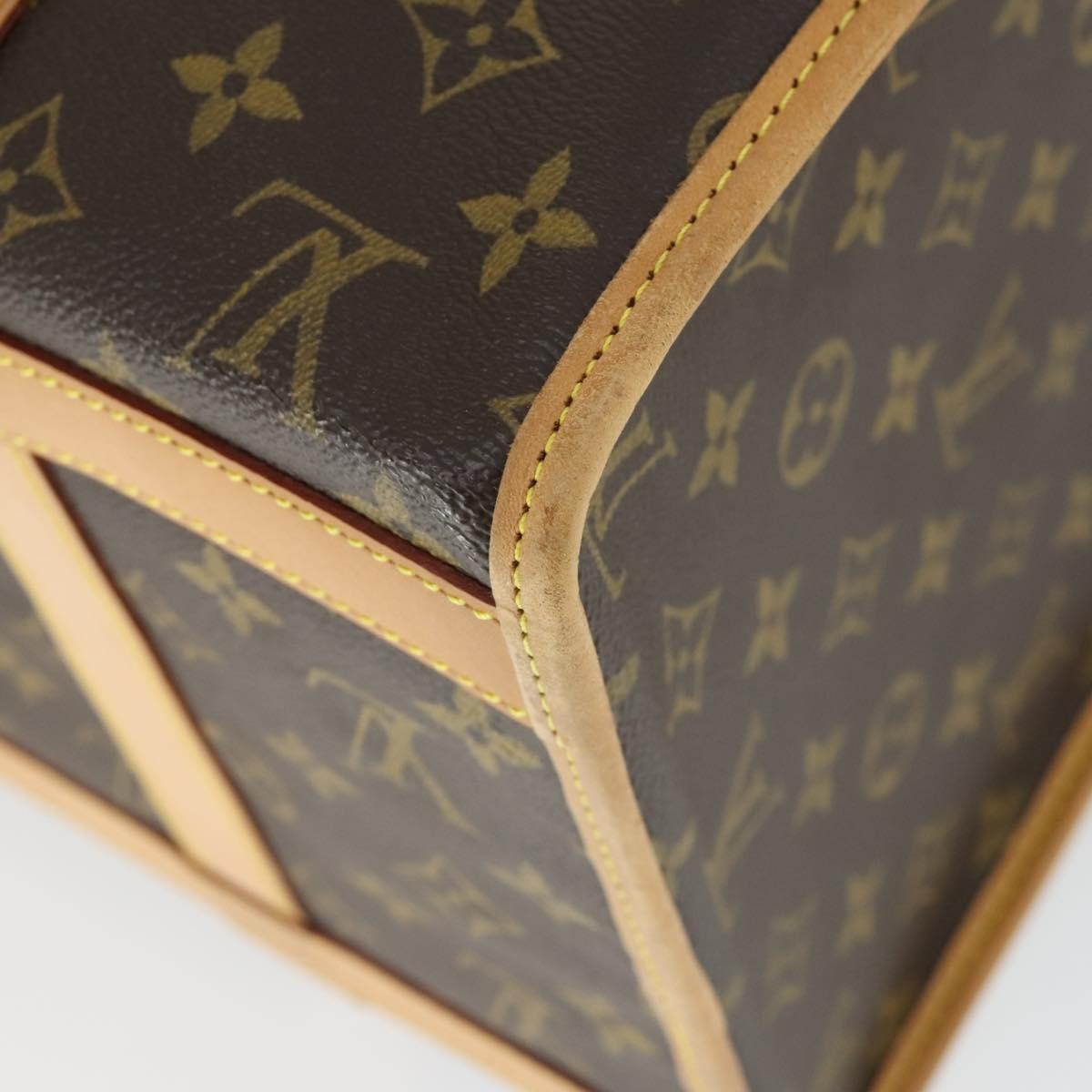 Louis Vuitton Dog Carrier Bag Monogram Canvas Brown Canvas Travel Bag Bag (Pre-Owned)