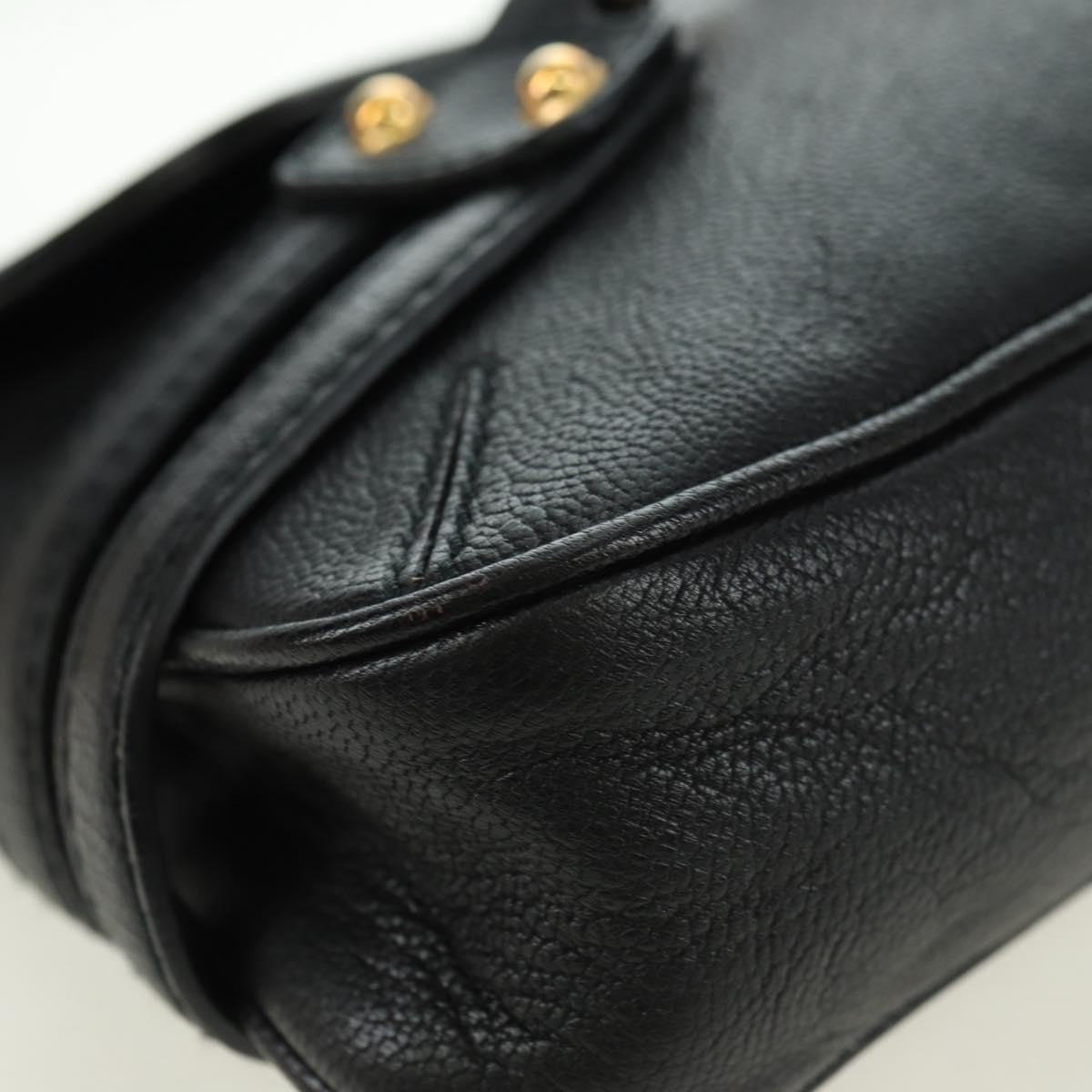 Gucci Horsebit Shoulder Bag Gg Canvas And Leather Black Leather Shoulder Bag Bag (Pre-Owned)