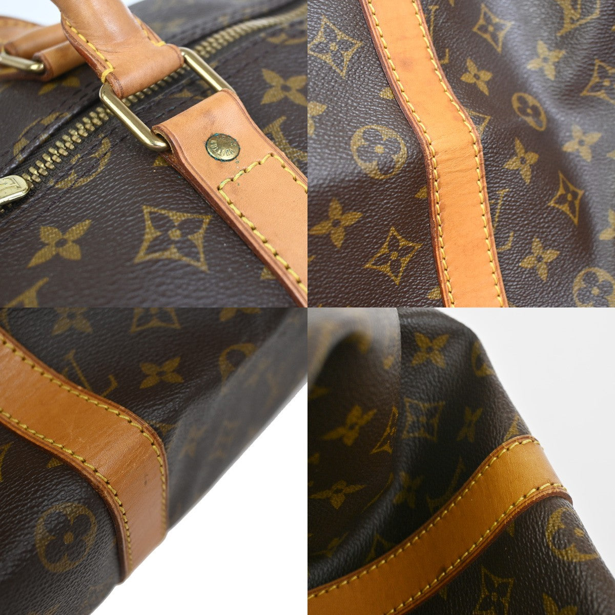 Louis Vuitton Keepall Bag Monogram Canvas Brown Canvas Travel Bag Bag (Pre-Owned)