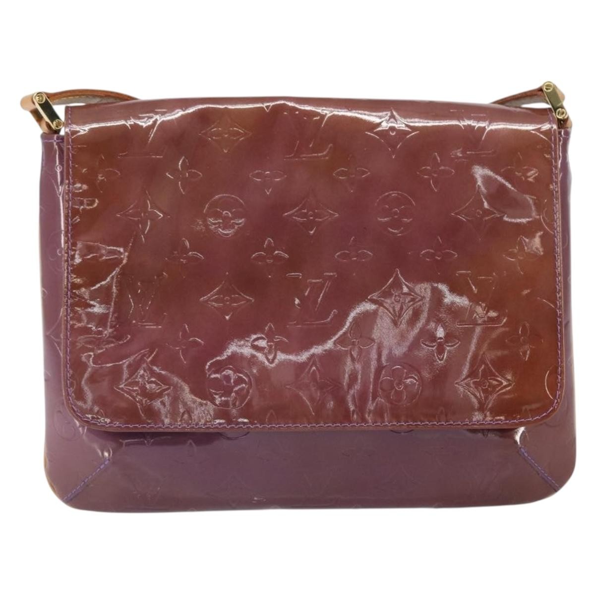 Louis Vuitton Thompson Street Handbag Monogram Vernis Purple Patent_Leather Shoulder Bag Bag (Pre-Owned)