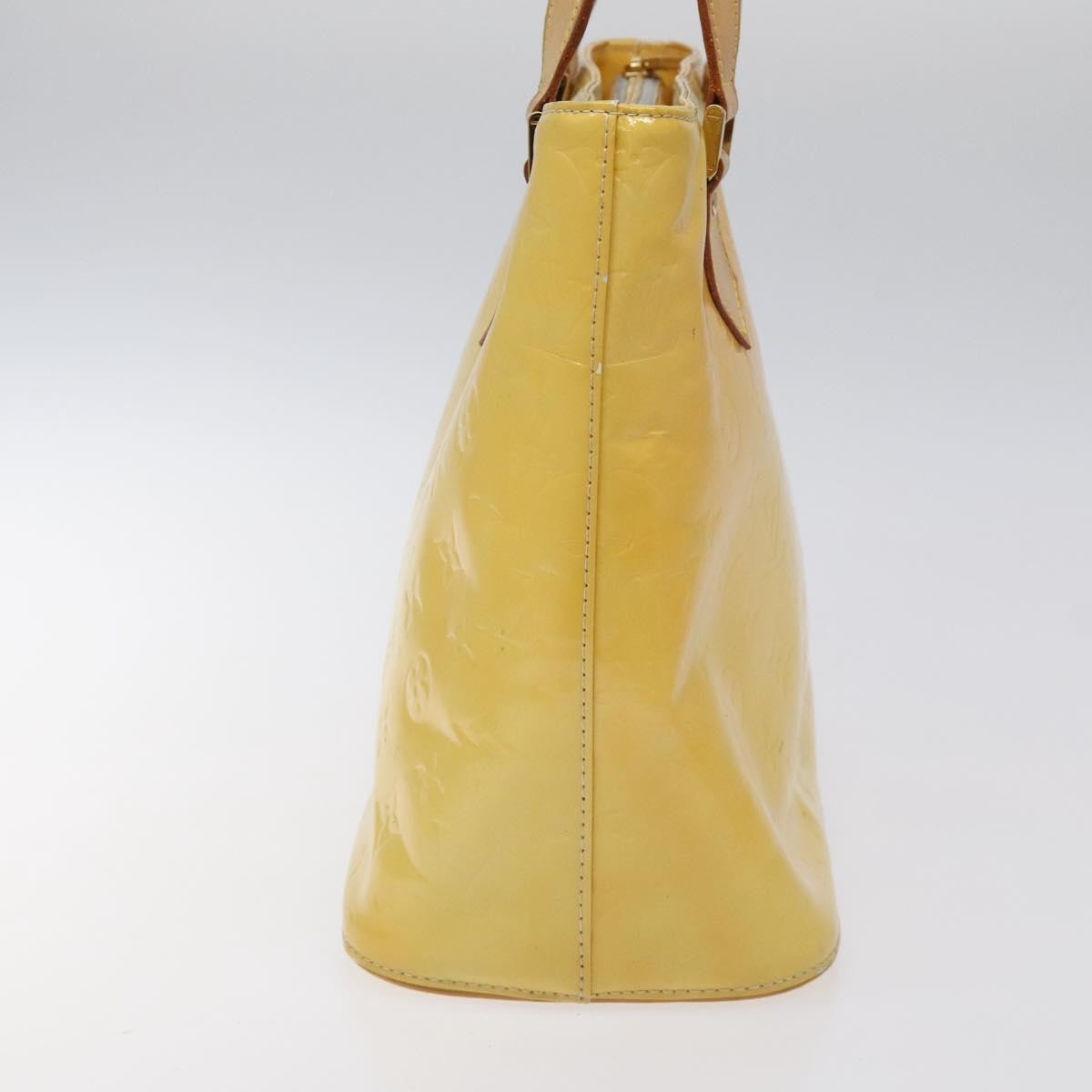 Louis Vuitton Houston Handbag Monogram Vernis Yellow Patent_Leather Handbag (Pre-Owned)