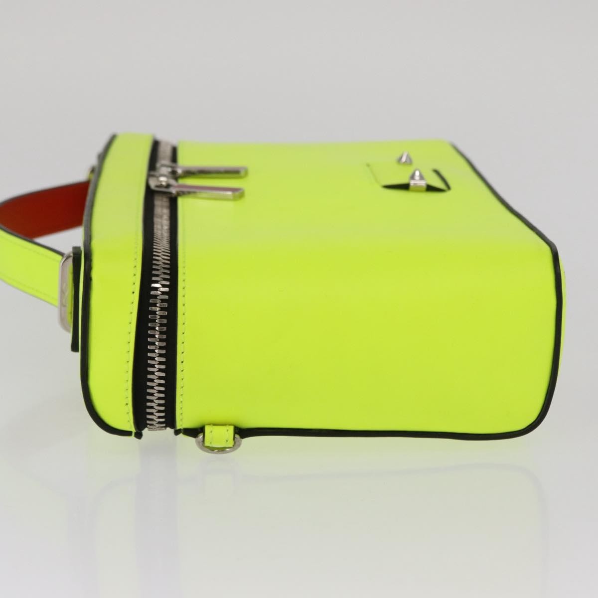 Christian Louboutin Kypipouch Crossbody Bag Leather Yellow Leather Handbag (Pre-Owned)