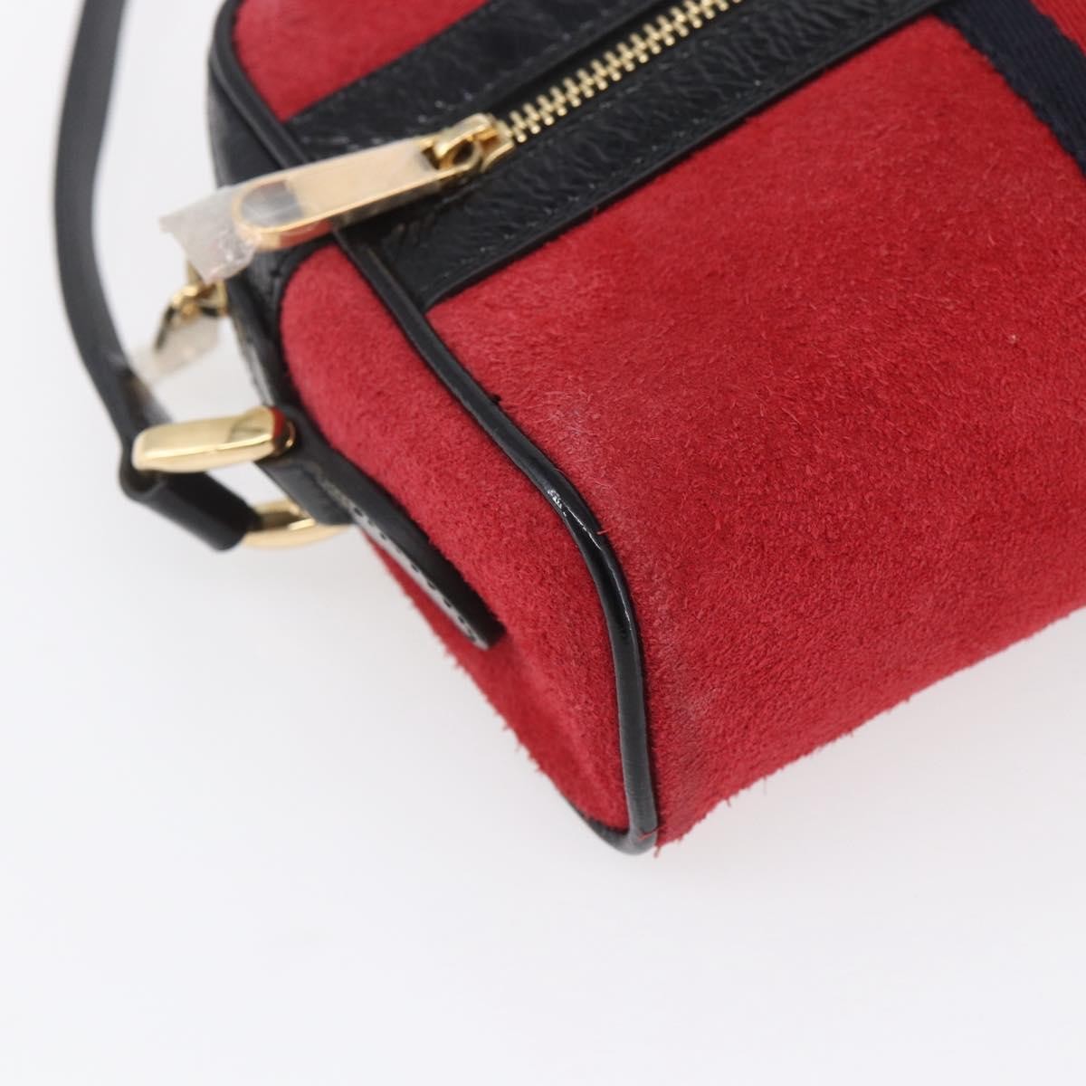 Gucci Ophidia Shoulder Bag Suede Red Suede Shoulder Bag Bag (Pre-Owned)