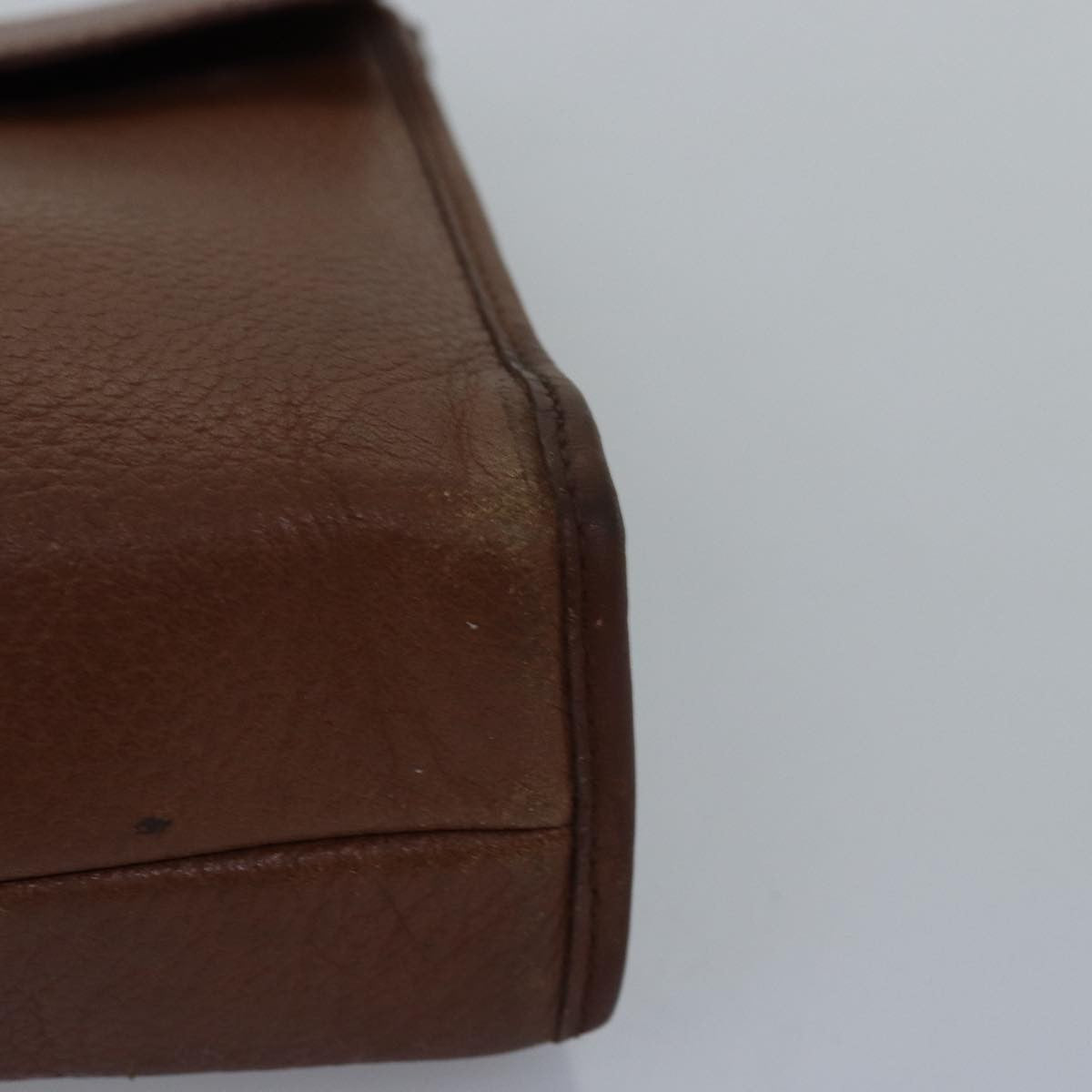 Burberry Vintage Pouch Leather Brown Leather Clutche & Pouche Bag (Pre-Owned)