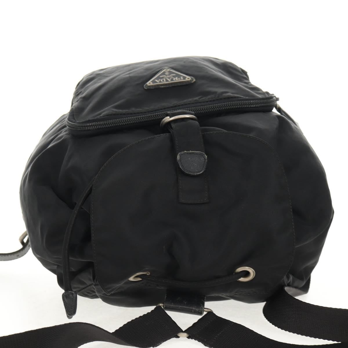 Prada Front Pocket Backpack Tessuto Black Nylon Backpack Bag (Pre-Owned)