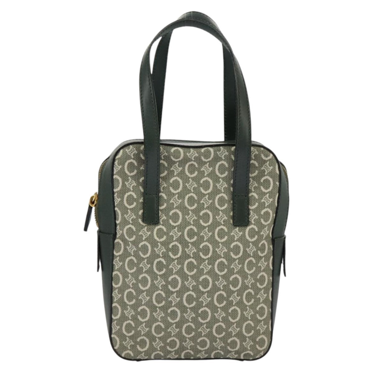 Celine C Macadam Handbag Canvas Gray Canvas Handbag (Pre-Owned)