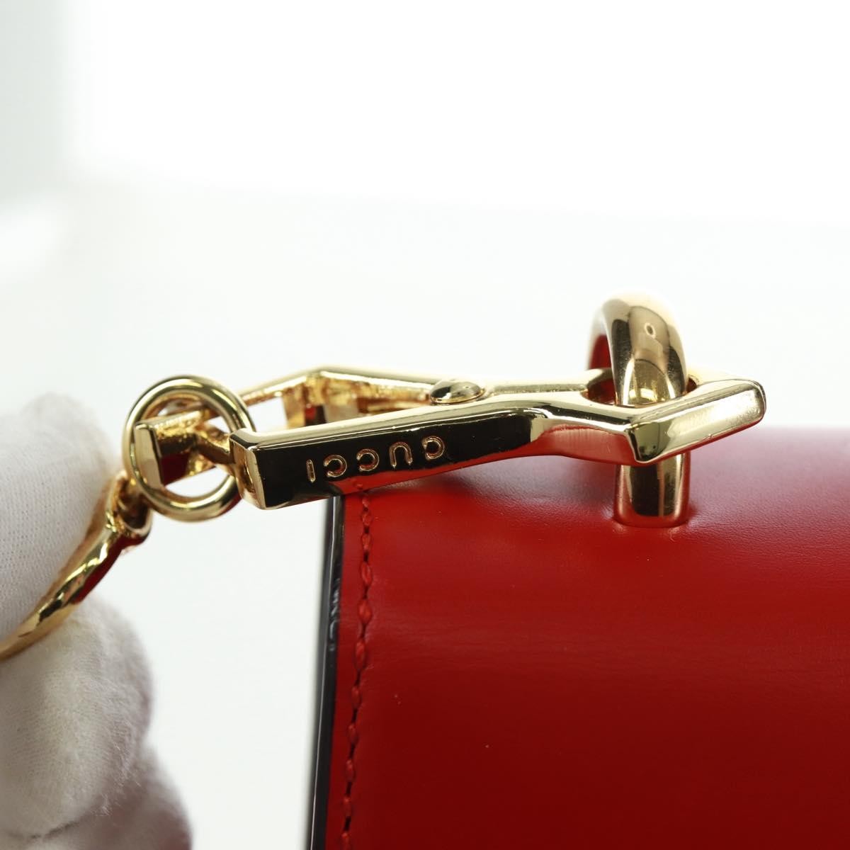 Gucci Sylvie Shoulder Bag Leather Red Leather Shoulder Bag Bag (Pre-Owned)