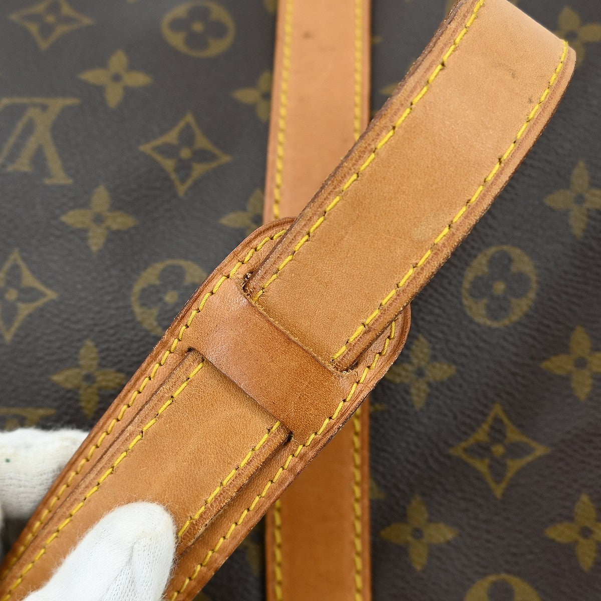 Louis Vuitton Keepall Bandouliere Bag Monogram Canvas Brown Canvas Travel Bag Bag (Pre-Owned)