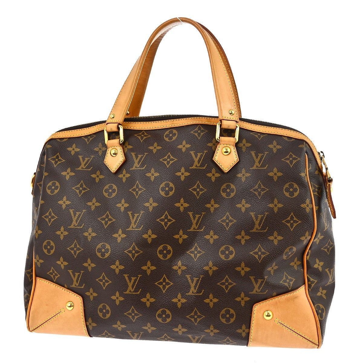 Louis Vuitton Retiro Handbag Monogram Canvas Brown Canvas Handbag (Pre-Owned)