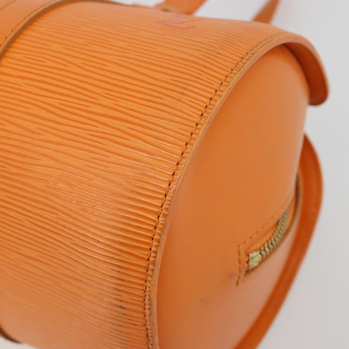 Louis Vuitton Soufflot Handbag Epi Leather Orange Leather Handbag (Pre-Owned)