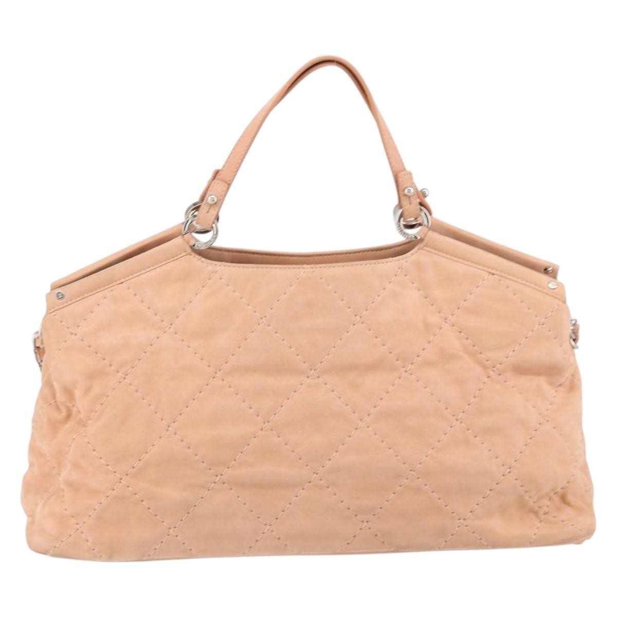Chanel Cc Sea Hit Tote Quilted Iridescent Calfskin Pink Leather Shoulder Bag Bag (Pre-Owned)