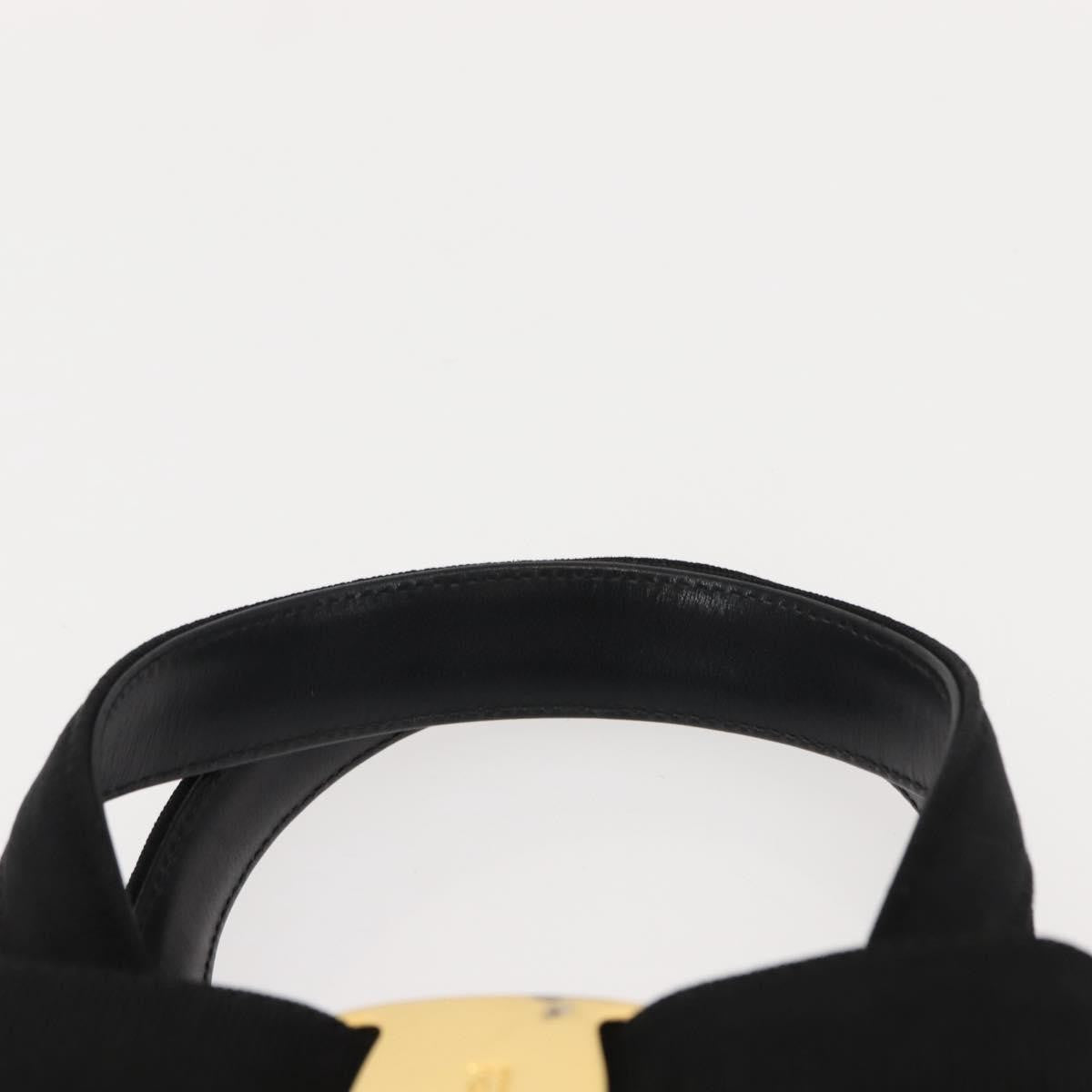 Salvatore Ferragamo Vala Handbag Leather Black Leather Handbag (Pre-Owned)
