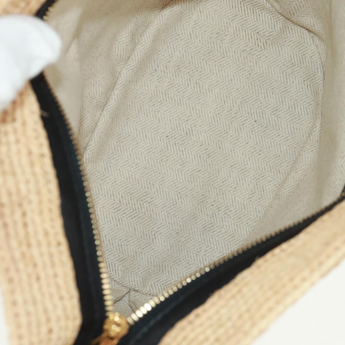 Loewe Pochette Woven Raffia Beige Wicker Clutche & Pouche Bag (Pre-Owned)