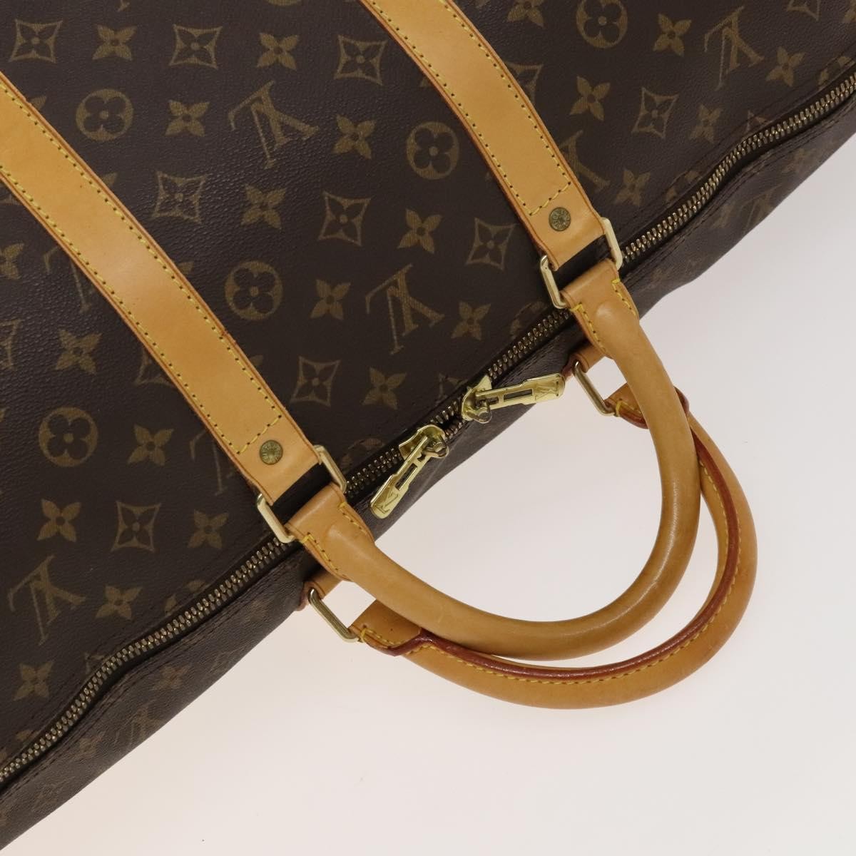 Louis Vuitton Keepall Bag Monogram Canvas Brown Canvas Travel Bag Bag (Pre-Owned)