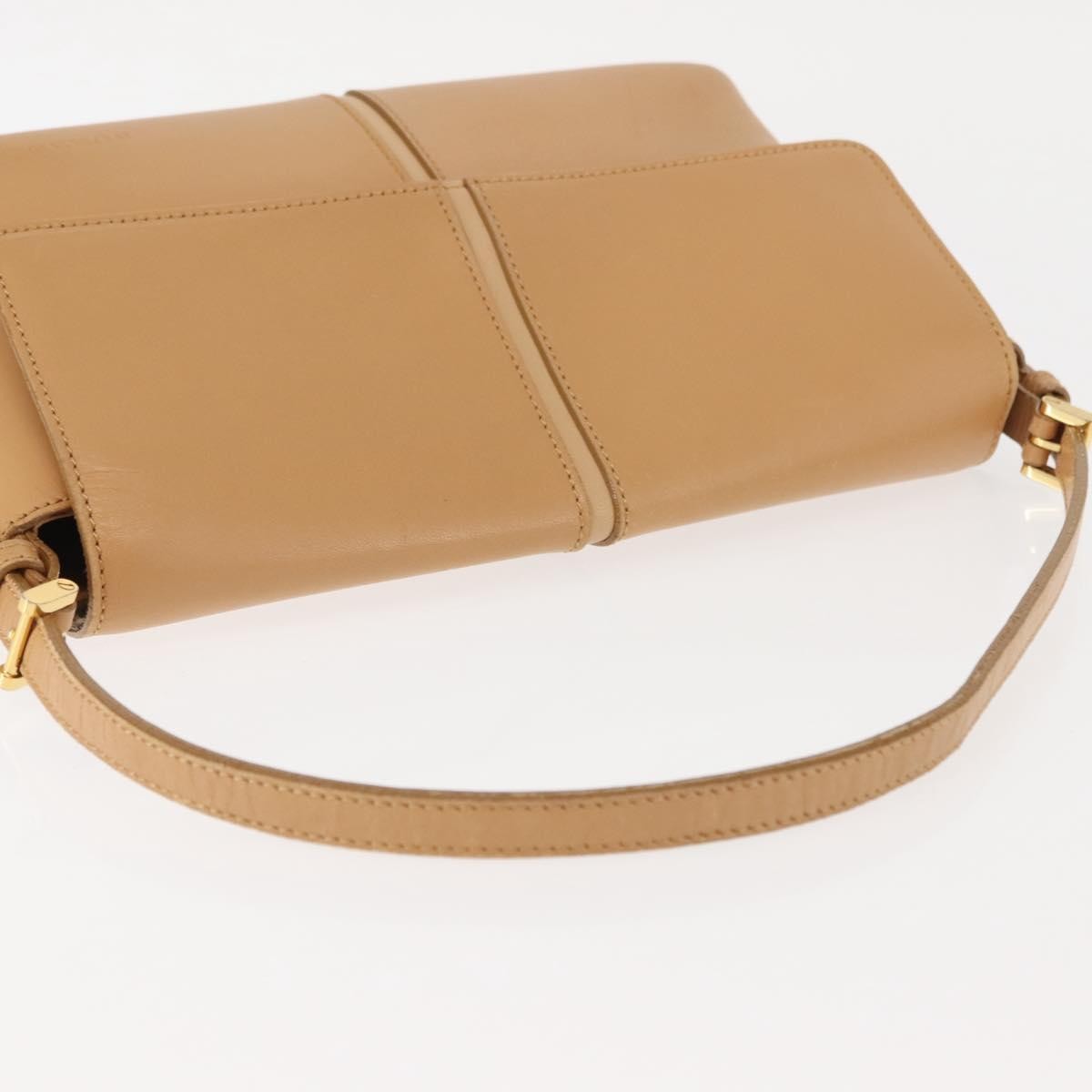 Burberry Shoulder Bag Leather Beige Leather Shoulder Bag Bag (Pre-Owned)