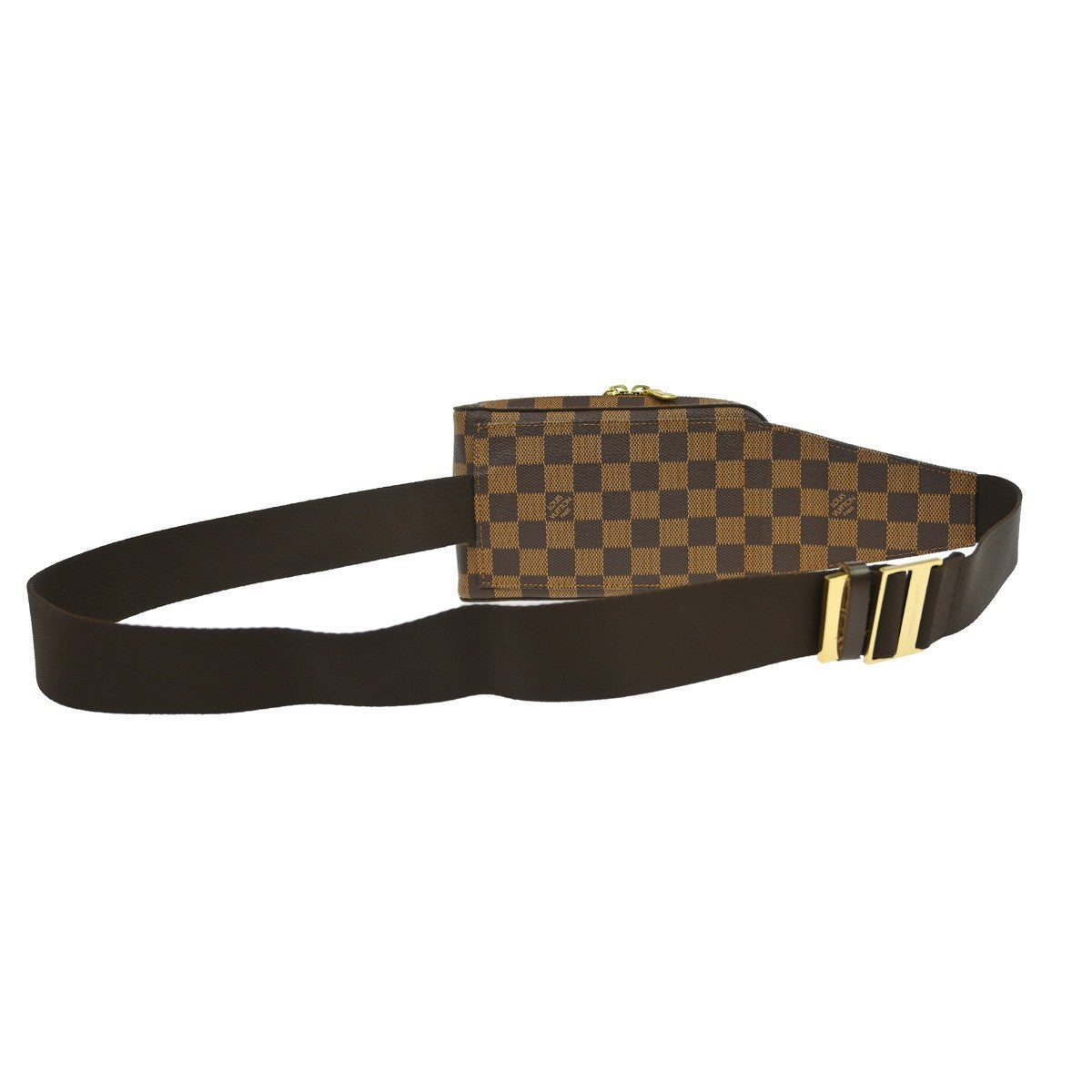 Louis Vuitton Geronimos Waist Bag Damier Brown Canvas Shoulder Bag Bag (Pre-Owned)