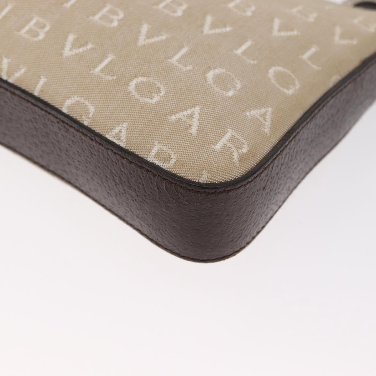 Bvlgari Pouch Canvas Beige Canvas Clutche & Pouche Bag (Pre-Owned)