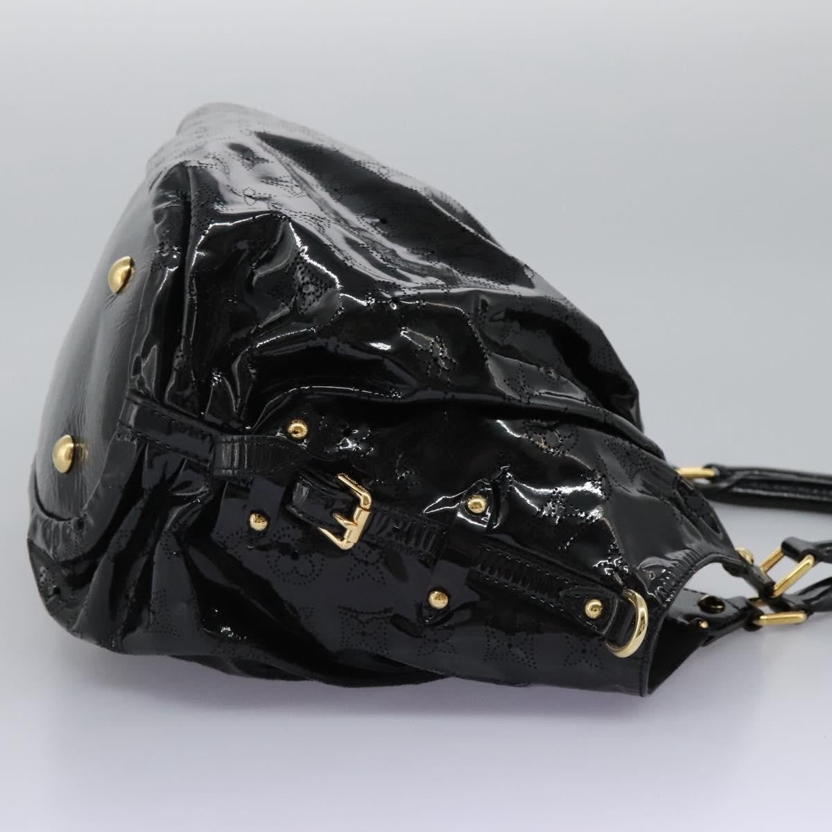 Louis Vuitton L Hobo Surya Leather Black Patent_Leather Handbag (Pre-Owned)